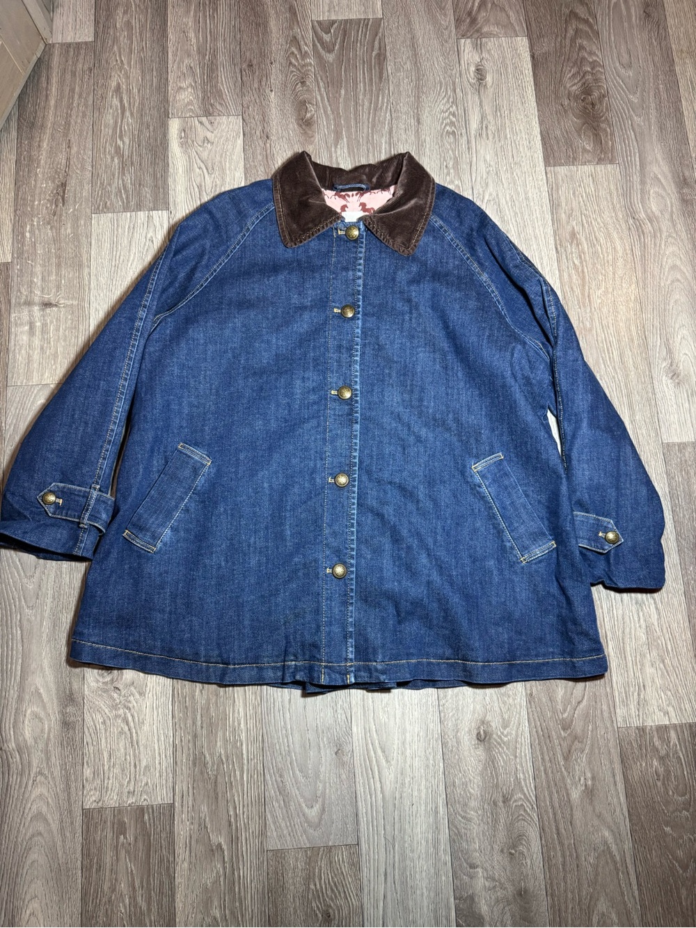 Anthropologie Maeve NWT Woman’s Oversized Barn Denim Jacket Size Medium
